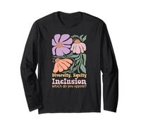 Empathy Kindness Floral America Diversity Equity Inclusion Long Sleeve T-Shirt