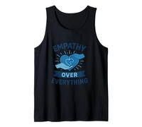 Empathy Over Everything Blue Puzzle Heart Awareness Design Tank Top