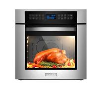 Empava 24" Electric Convection Single Wall Oven 10 Cooking Functions Deluxe 360° ROTISSERIE with Sensitive Touch Control in Stainless Steel