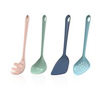 Empava Kitchen Utensils Set - 4 Pcs Non Stick Spatula|Spaghetti Spoon|Soup Ladle|Slotted Spoon, Nylon Utensil Set for Cooking Non Stick