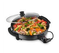 Emperial 38cm Multi Cooker - Multi-Function Electric Frying Pan Cooker, Non-Stick Surface with Vented Glass Lid, Adjustable Temperature Control - 1500W