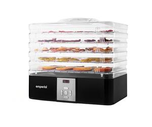 Emperial Food Dehydrator | Digital Electric Food Dryer with Timer | For Fruit, Meat, Jerky, Vegetables & Healthy Snacks | Adjustable Temperature 35-70°C | 5-Tier BPA-Free Trays | 240W