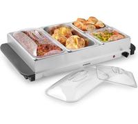 Emperial Food Warmer Buffet Server 4 Tray Hotplate Adjustable Temperature - 300W