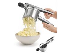 Emperial Potato Ricer - Soft Grip Masher For Fruit, Veg & Puree Stainless Steel in Silver Emperial Silver