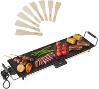Emperial Teppanyaki Grill Xl 2000W - Electric Grill Non-Stick Plate, Adjustable Temperature, Drip Tray & 8 Spatulas - 70X23X10Cm