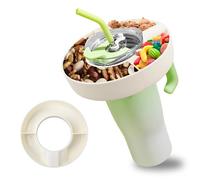 emperoch Snack Bowl for Stanle-y Tumbler Snack Tray Round Divided Serving Tray Platter Compatible with Stanle-y Cup 40 oz Round Divided Serving Tray Reusable Snack Bowl for Stanley Cup Accessories