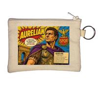 Emperor Aurelian Restores Rome's Glory Key Chain Coin Purse Beige