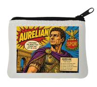 Emperor Aurelian Restores Rome's Glory Neoprene Coin Purse Pouch 10x11cm White