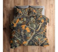 Emperor Bedding Set, Camouflage Duvet Cover with 2 Pillowcases, 3 Piece Bedroom Decor, Forest Hunting Camo Pattern Soft Microfiber Quilt Cover, Zip Fastening C161N