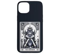 Emperor Cat Tarot Card Funny Kitty Gothic Mystical Case for iPhone 15 Plus