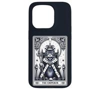 Emperor Cat Tarot Card Funny Kitty Gothic Mystical Case for iPhone 15 Pro