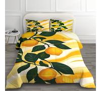 Emperor Duvet 7.5 Tog - Lemon Duvet Set, Reversible Soft Warm All Seasons Coverless Duvet for Winter, Machine Washable Quilt 290x235 cm and 2 Pillowcases 50x75 cm I*-24