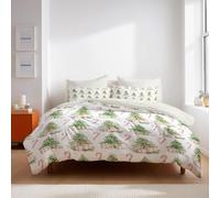 Emperor Duvet Cover Green-white Christmas seamless candy Brushed Microfiber Bedding Sets - Soft Thick Quilt Covers with 2 Pillow Shams,Reversible Printed Comforter Cover (260x220cm)