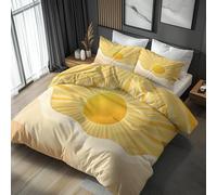 Emperor Duvet Cover Set Boho Sun Bedding - 3 Piece with 2 Pillowcases, Art Landscape Printed Design, for Bedroom Decor, Soft Brushed Microfiber, Zip Fastening - WA799