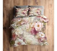 Emperor Duvet Cover Set Floral Bedding - 3 Piece with 2 Pillowcases, Colorful Flowers Printed Design, for Bedroom Decor, Soft Brushed Microfiber, Zip Fastening - ON525