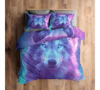 Emperor Duvet Cover Set, Wolf Bedding 3 Piece - Animal Wolves Pattern, Soft Hypoallergenic Microfibre Quilt Cover, 2 Pillowcases, with Zip, Bedroom Decor AC1474