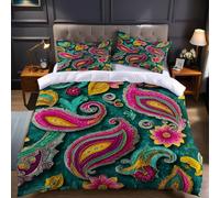 Emperor Duvet Cover Set yellow 290 x 235 cm Abstract floral patterns Microfiber 3 Pcs Bedding with Zipper Closure and 2 Pillowcases