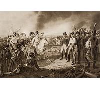 Emperor Francis on the Battlefield of Leipzig Francis I 1768-1835 Emperor of Austria after painting by JP Krapft of the book The Outline of History by HGWells Volume 2 Published 1920 Poster Prin