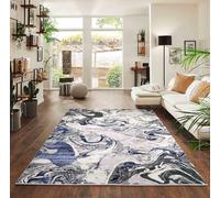 Solarius Modern Living Room Rug - Abstract Area Rugs Navy 160X230 Cm