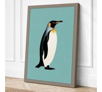 Emperor Penguin Modern Canvas Wall Art Print 18x12 Inch (46 x 30 cm)