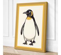 Emperor Penguin Modern Canvas Wall Art Print 36x24 Inch (91 x 61 cm)