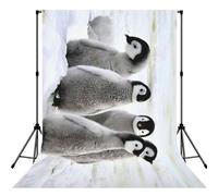 Emperor Penguin Print Photo Studio Background 5x7ft Soft Photo Backdrop Curtain For Studio Content Creator Equipment