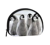 Emperor Penguin Print Women's Mini Coin Purse Wallet Zipper Pouch for Daily Use and Gifts 1PCS