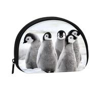Emperor Penguin Printing, Women's Storage Bag Shell Makeup Bag Small Coin Purse Shell Change Pouch