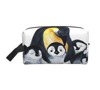 Emperor Penguins with Children in SnowMakeup Trave Bag for Women,Cosmetic Large Capacity Organizer