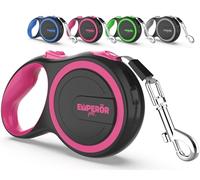 Emperor Pets Retractable Dog Lead - Up to 50kg, Strong with Anti-Slip Handle; One-Handed Brake, Pause & Lock; Extendable Lead - PK26