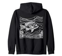 Emperor Red Snapper Line Art Aquarist Zip Hoodie