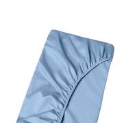 Emperor Size Bottom Fitted Sheet - Long Staple 100% Egyptian 1000-Thread-Count, 46cm/18" Deep Pockets, Breathable Sateen Weave Bottom Sheet - Light Blue Colour