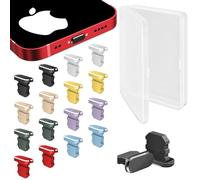 Empire 18 Pcs iPhone Dust Plug Set - Premium Lightning Charging Port Plug with Dust Plug Holder, Anti Dust Covers Compatible with iPhone 6/6S/7/8/X/XS/XR to iPhone 14 (Plus/Pro/Pro Max), Multicolour
