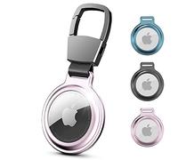 Empire 1pc Apple Airtag Holder Metal Protective Sleeve - Premium Aluminum Cover Airtag Keyring Case for Apple Air Tag - Enhanced Protection & Sleek Design - Safeguard Your Airtags with Style (Purple)