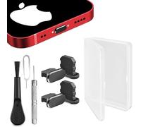 Empire 9 Pcs iPhone Dust Plug - Premium Anti Dust Plug Set with Port Cleaner, SIM Card Removal Tool Accessories for iPhone 6/6S/7/8/X/XS/XR to iPhone 14 (Plus/Pro/Pro Max) & Android