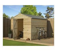 Empire Sheds Empire Apex Summerhouse 4X10 Dipped Treated Tongue And Groove Wooden Garden Shed Double Door (4' X 10' / 4Ft X 10Ft) (4X10)