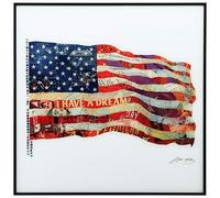 Empire Art Direct American Flag Wall Art,Reverse Printed Glass and Anodized Aluminum Black Frame Contemporary,Ready to Hang,Living Room,Bedroom ＆ Office, 24 in. x 1 in. x 24in, Old Glory