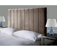 Empire Beds Portland 24" Height Headboard In Mink Plush Velvet Fabric For Kingsize Beds