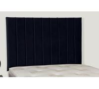 Empire Beds Portland 36" Height Headboard In Black Plush Velvet Fabric For Small Double Beds