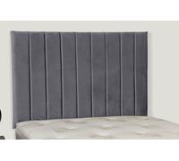 Empire Beds Portland 36" Height Headboard In Grey Plush Velvet Fabric For Single Beds
