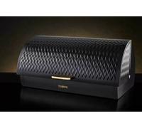 Empire Bread Bin Art Deco Style Black & Brass Bread & Pastries Kitchen Storage