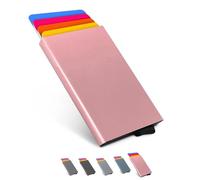 Empire Card Holder - RFID/NFC Blocking Credit Card Holder and Slim Minimalist Wallet for Men and Women - Sparkle Pink