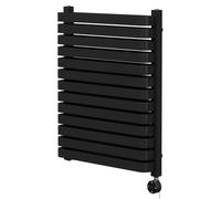Empire Colore Vertical Digital Thermostatic Electric Double Panel Radiator | Matt Black | Mild Steel | 756mm x 600mm