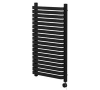 Empire Colore Vertical Digital Thermostatic Electric Single Panel Radiator | Matt Black | Mild Steel | 1068mm x 600mm