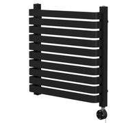 Empire Colore Vertical Digital Thermostatic Electric Single Panel Radiator | Matt Black | Mild Steel | 600mm x 600mm