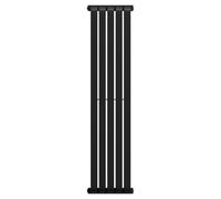 Empire Colore Vertical Double Panel Radiator | Matt Black | Mild Steel | 1200mm x 288mm