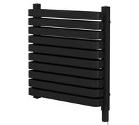 Empire Colore Vertical Electric Double Panel Radiator | Matt Black | Mild Steel | 600mm x 600mm