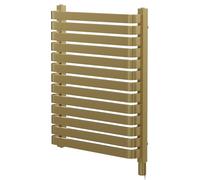 Empire Colore Vertical Electric Single Panel Radiator | Brushed Brass | Mild Steel | 756mm x 600mm