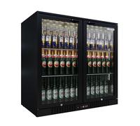 Empire Commercial Hinged Double 2 Door Back Bar Bottle Display Cooler Fridge Chiller Beer Wine - Next Working Day Delivery Available