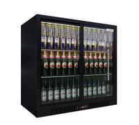 Empire Commercial Sliding Double 2 Door Back Bar Bottle Display Cooler Fridge Chiller Beer Wine - Next Working Day Delivery Available